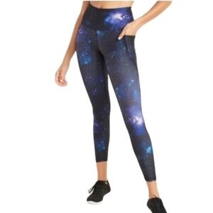 Old Navy XL Active Elevate Mid-Calf Legging (Go Dry) with Galaxy/Space Print
